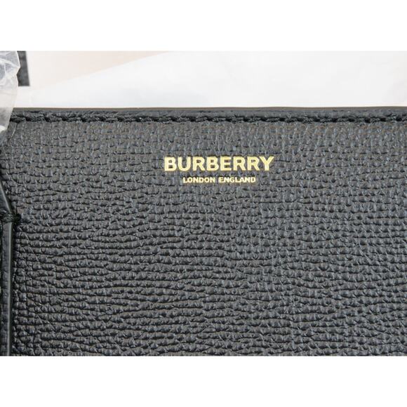 $1790 BURBERRY BANNER BLACK LEATHER HOUSE CHECK CANVAS SHOULDER MEDIUM TOTE BAG - Picture 12 of 16